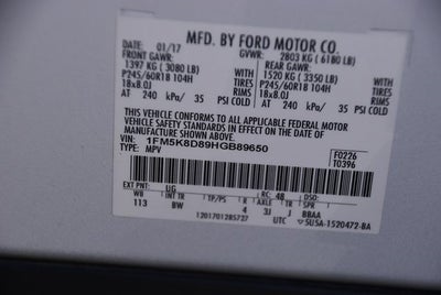 2017 Ford Explorer XLT