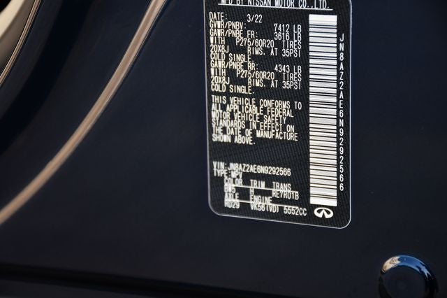 2022 INFINITI QX80 LUXE 4WD