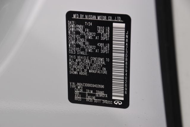 2025 INFINITI QX80 Sensory 4WD